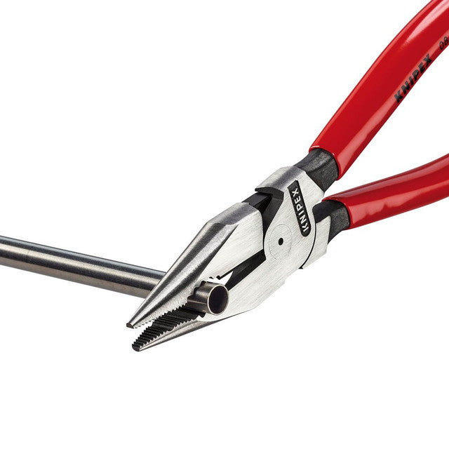 Draper Tools KNIPEX 08 21 185 SB Needle-Nose Combination Pliers Plastic Coated Black Atramentized, 185mm