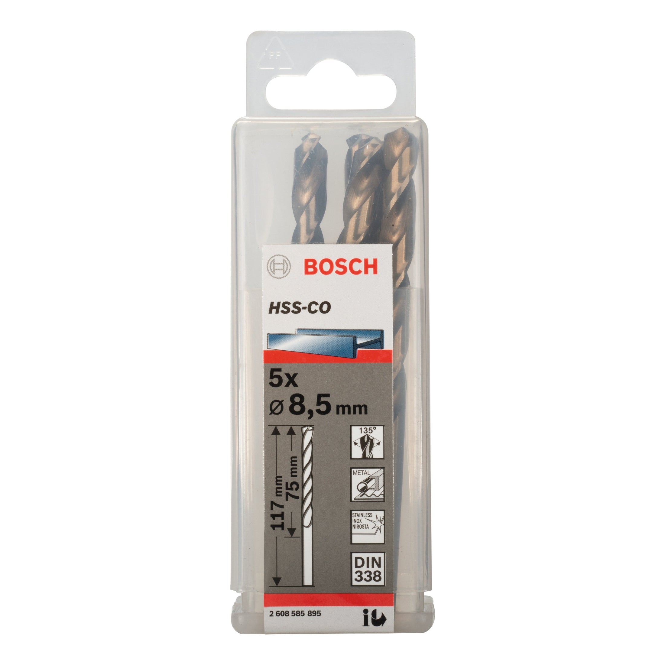 Bosch Professional HSS-Co DIN338 8.5 x 75 x 117mm