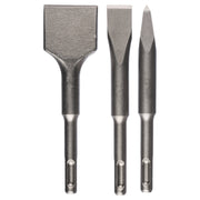 Bosch Professional SDS-Plus Hammer Drill Bit Stubby Chisel Set - 3 Pieces (Flat, Spade, Pointed)