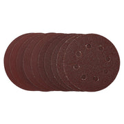 Draper Tools Sanding Discs, 115mm, Hook & Loop, Assorted Grit, (Pack Of 10)