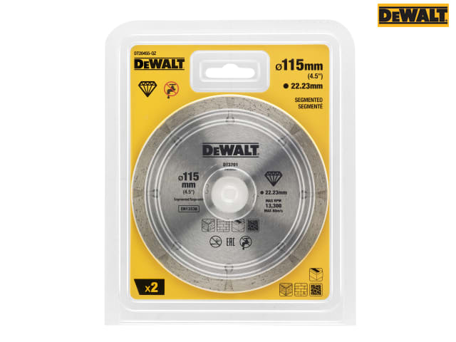 DEWALT Dry Diamond Blade 115mm (2 Pack)