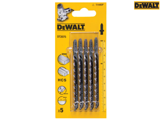 DEWALT HCS Wood Jigsaw Blades Pack of 5 T144DP
