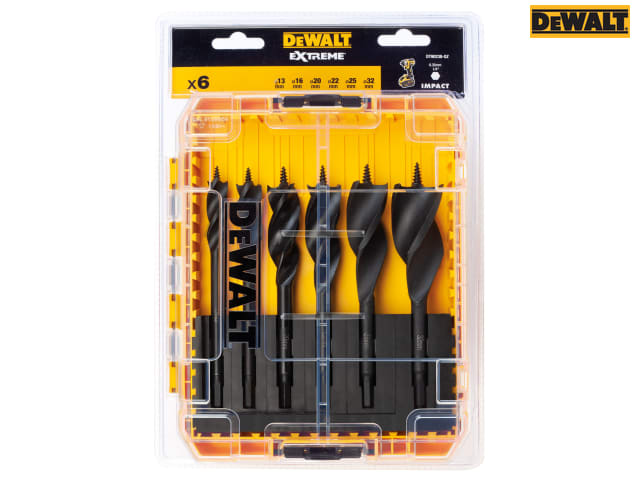DEWALT DT90238 Extreme Tri-Flute Spade Bit Set, 6 Piece