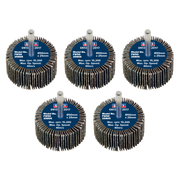 Sealey Flap Wheel Ø50 x 25mm 80Grit Ø6mm Shaft - Pack of 5