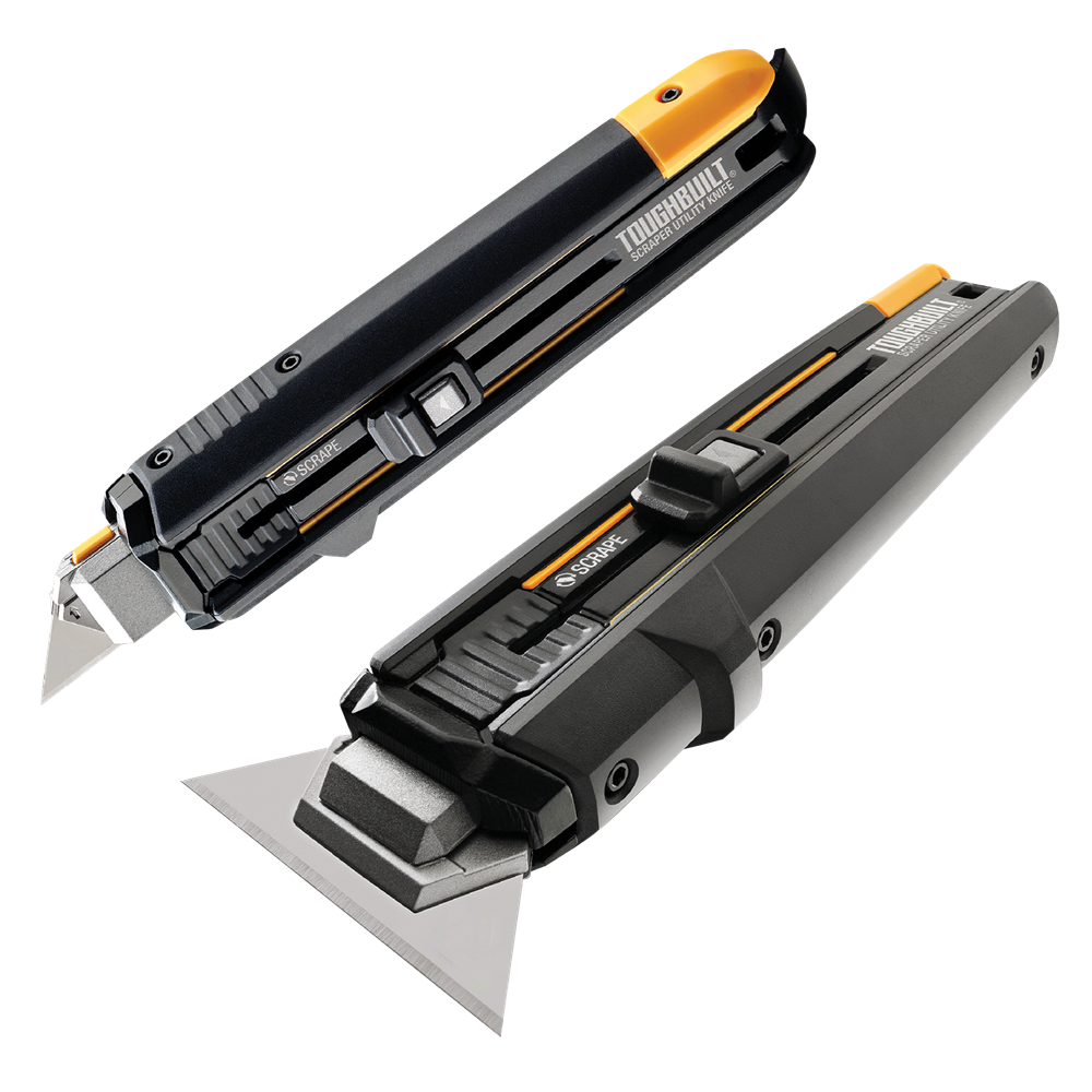 Toughbuilt Scraper Utility Knife + 5 Spare Blades