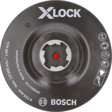 Bosch Professional X-LOCK Backing Pad - Hook and Loop, 115mm, 13300rpm