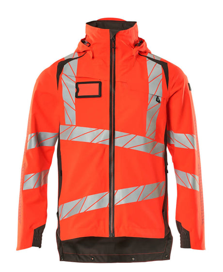 Mascot Accelerate Safe Lightweight Lined Outer Shell Jacket #colour_hi-vis-red-dark-anthracite