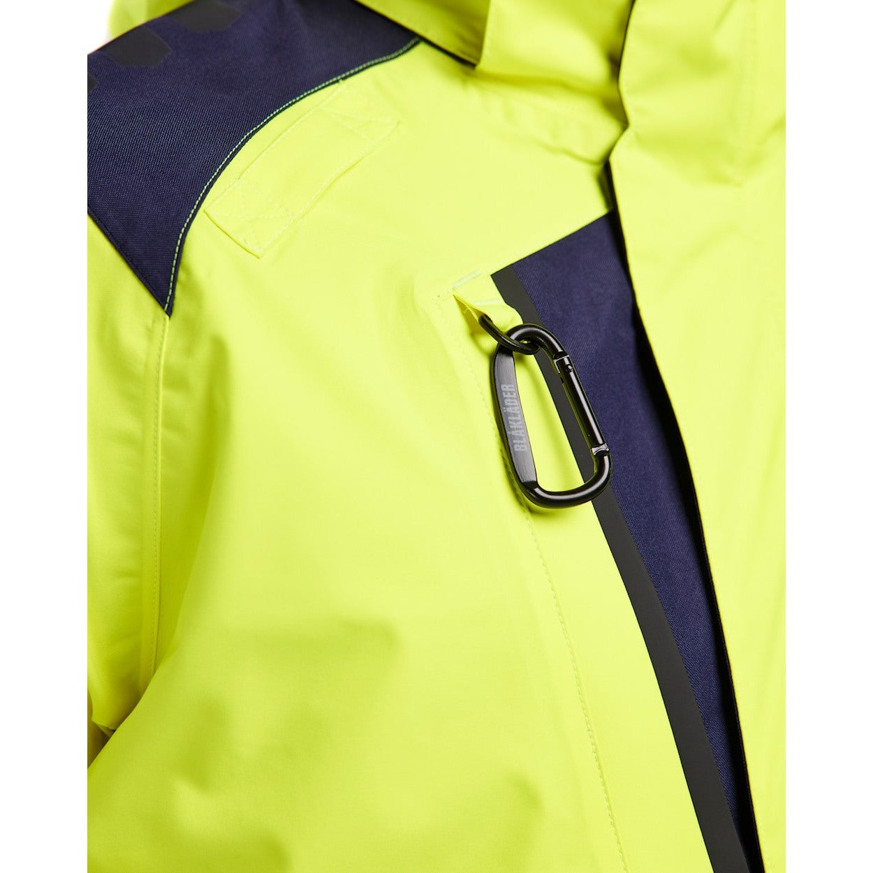 Blaklader Shell Jacket Hi-Vis 4435 #colour_hi-vis-yellow-navy-blue