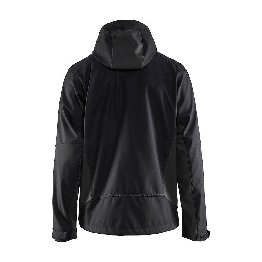 Blaklader Softshell Jacket with Hood 4753 #colour_black-dark-grey