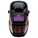 Draper Tools Auto-Darkening Welding Helmet, Red Flames