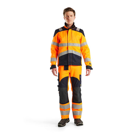 Blaklader Multinorm Inherent Jacket 4089 #colour_orange-navy-blue