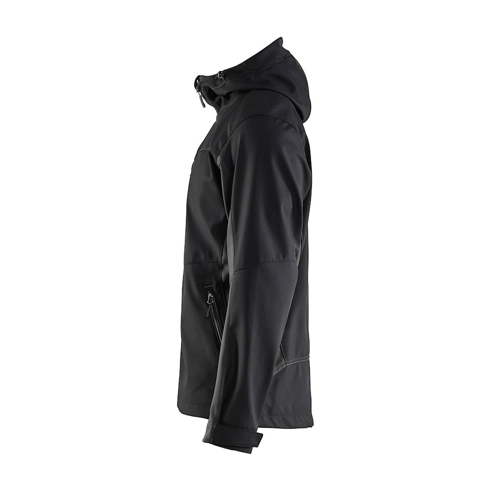 Blaklader Softshell Jacket with Hood 4753 #colour_black-dark-grey