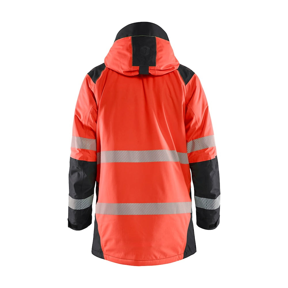Blaklader Winter Parka Hi-Vis 4457 #colour_red-hi-vis-black