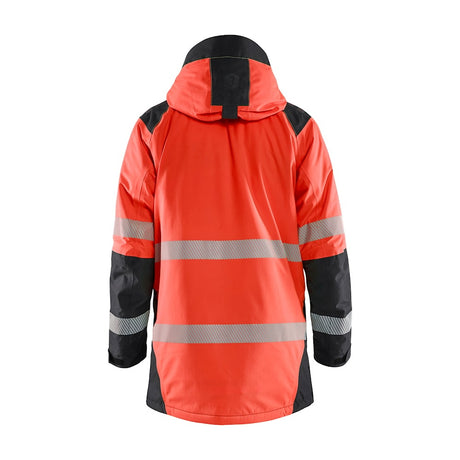 Blaklader Winter Parka Hi-Vis 4457 #colour_red-hi-vis-black