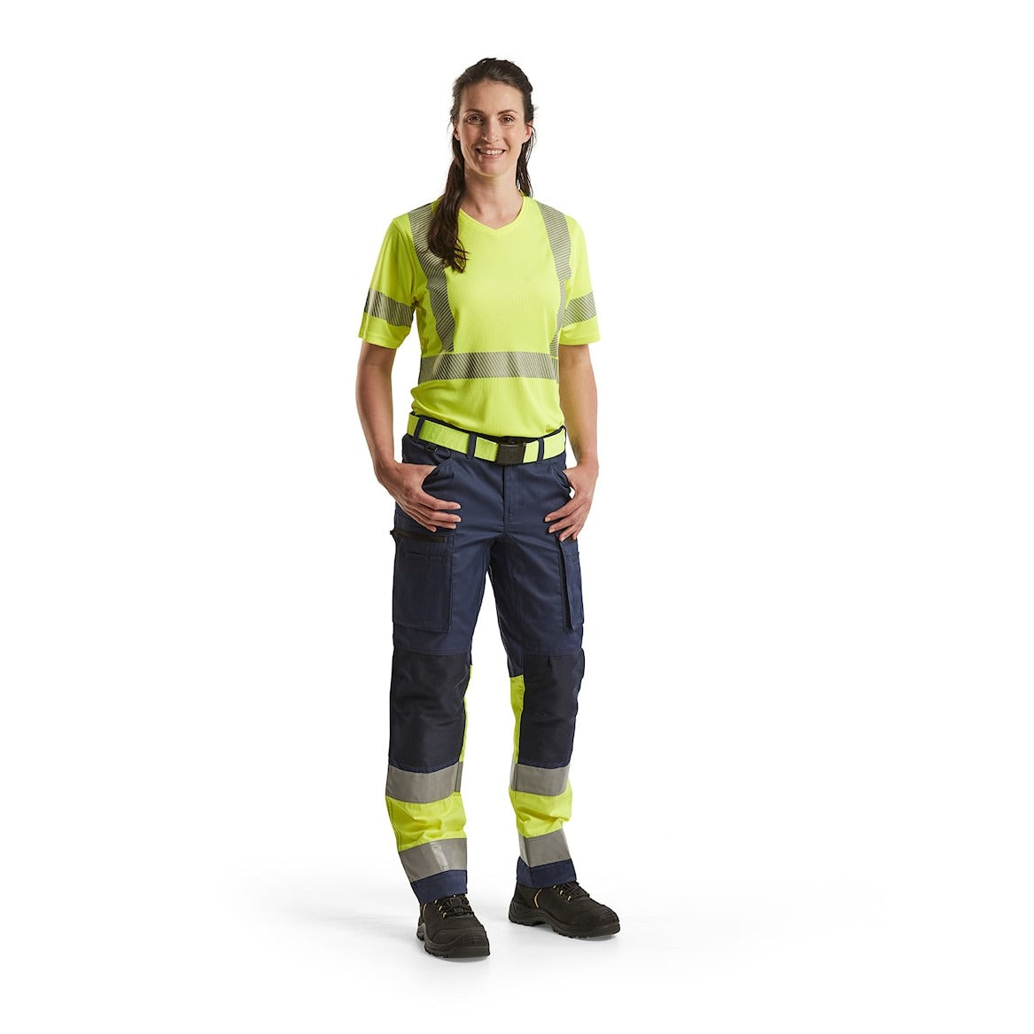 Blaklader Women's Hi-Vis T-Shirt 3336 #colour_hi-vis-yellow