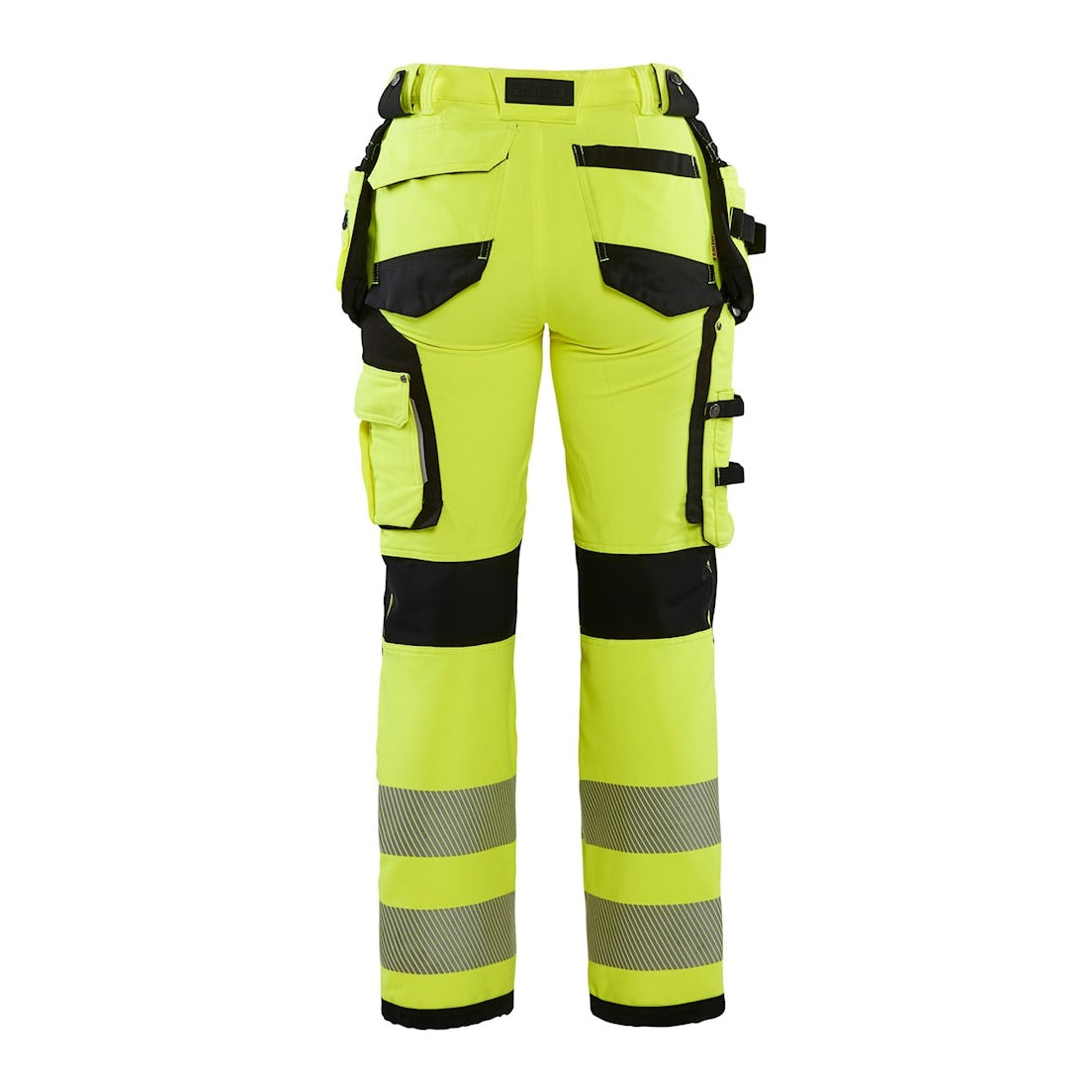 Blaklader Women's 4-Way-Stretch Hi-Vis Trousers 7197 #colour_hi-vis-yellow-black