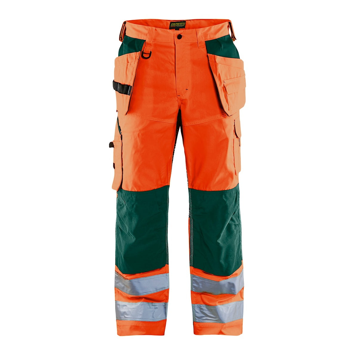 Blaklader Ventilated Hi-Vis Trousers 1565 #colour_orange-green