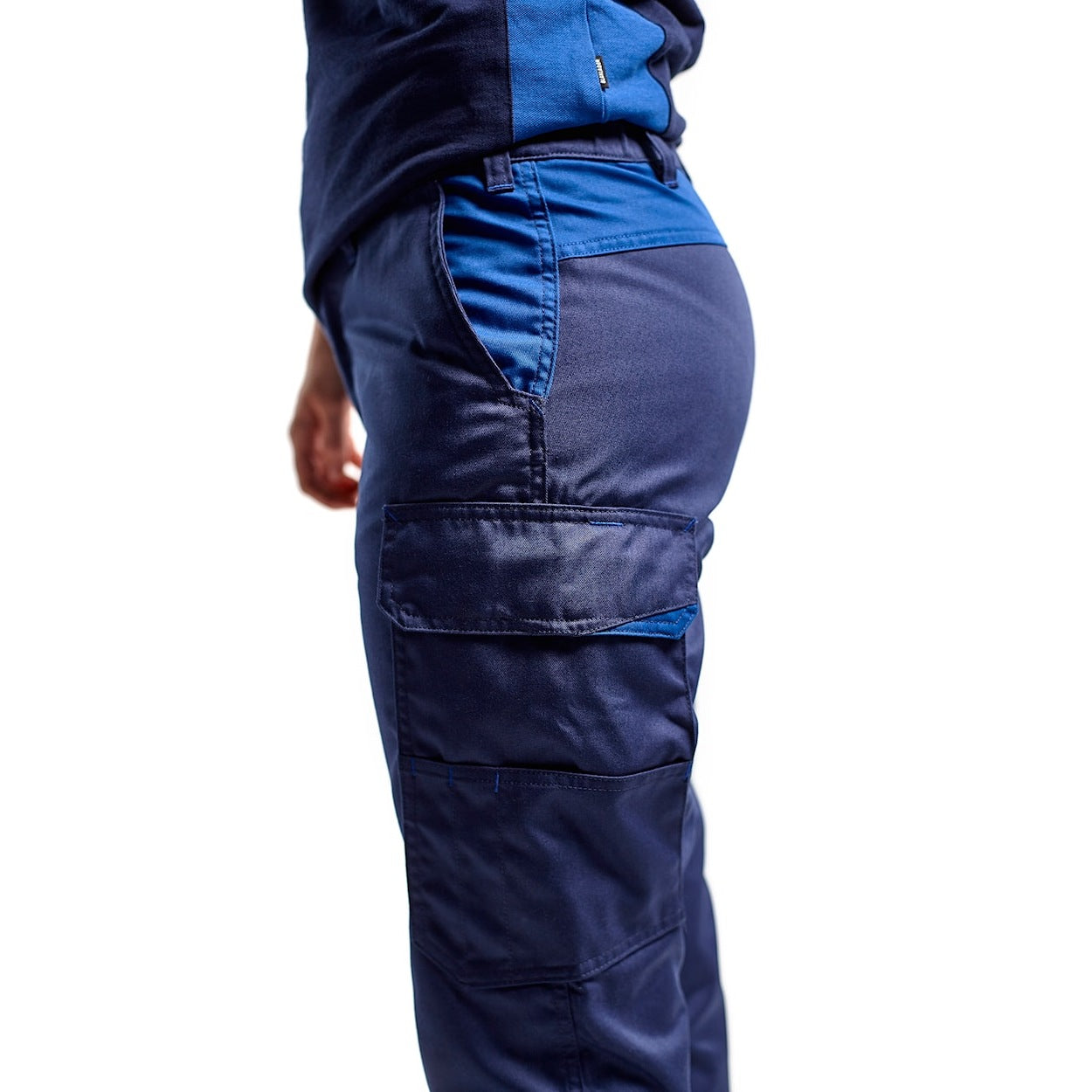Blaklader Women's Industry Trousers 7104 #colour_navy-blue-cornflower-blue