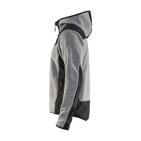 Blaklader Knitted Jacket with Softshell 5940 #colour_grey-melange-black