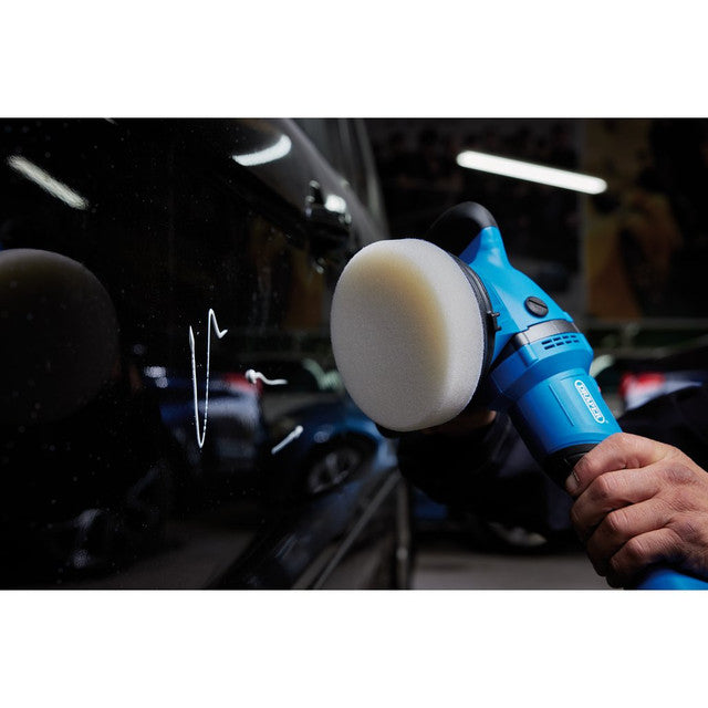 Draper Tools Medium-Light Polishing Pad, 125mm, White