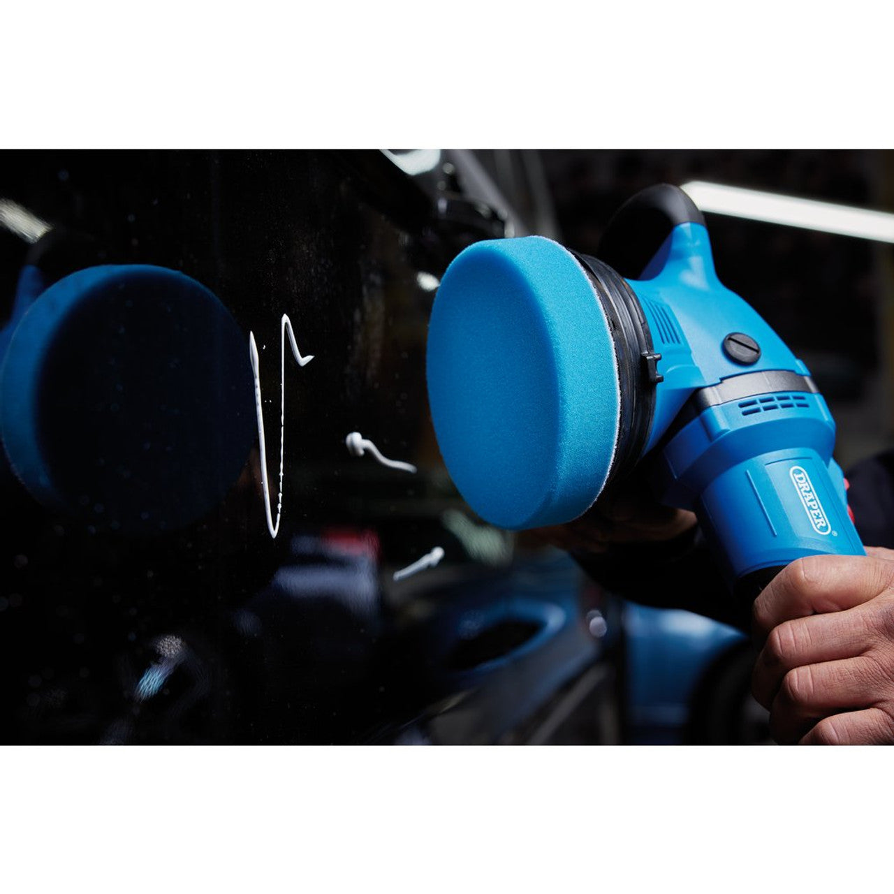 Draper Tools Glaze Or Finishing Pad, 125mm, Blue