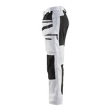 Blaklader Painter Trousers with Stretch 1910 #colour_white-black