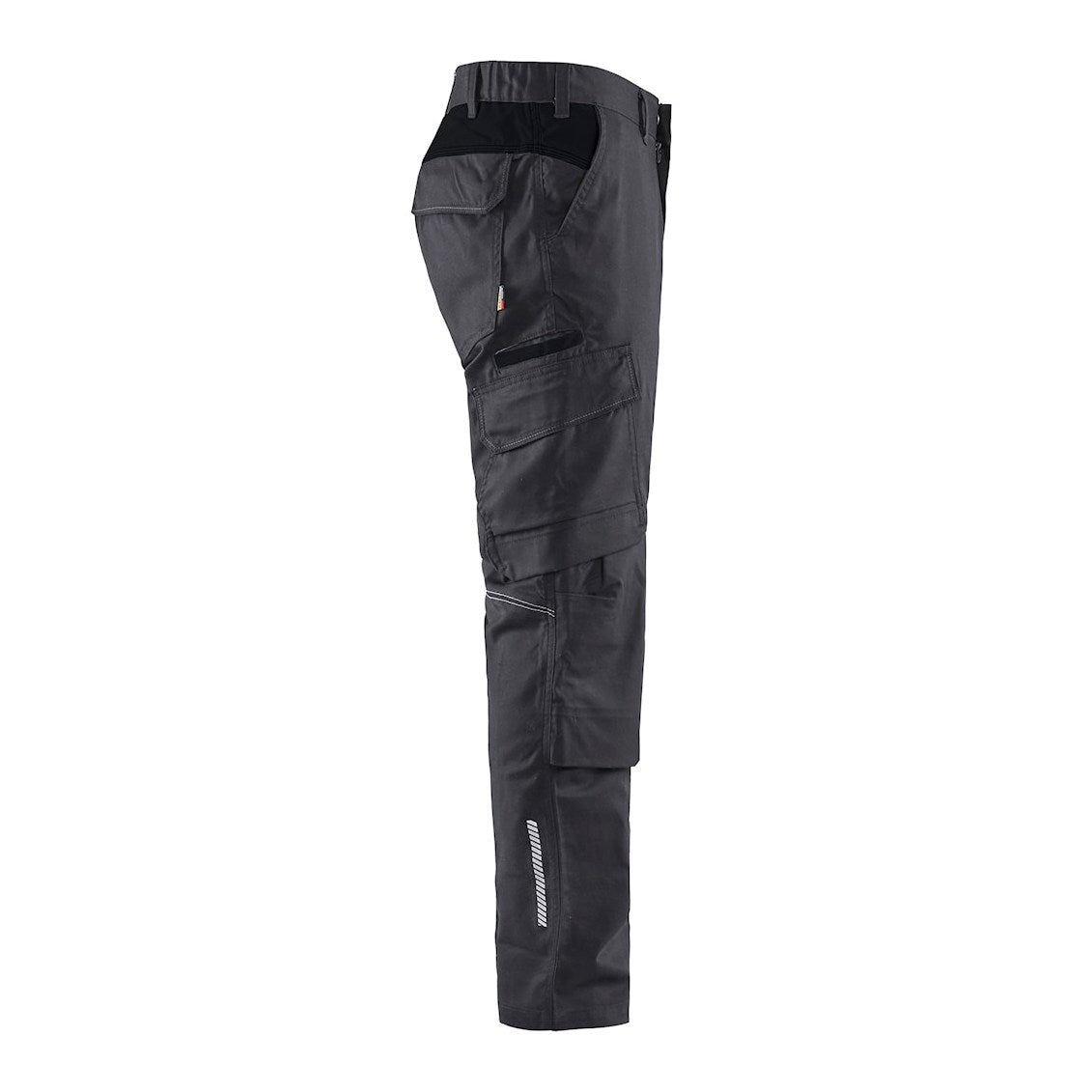 Blaklader Industry Trousers Stretch with Knee Pad Pockets 1448 #colour_mid-grey-black