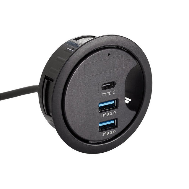 Draper Tools 3-Port In-Desk Usb 3.0 Hub With 2 x Usb A & 1 x Usb C