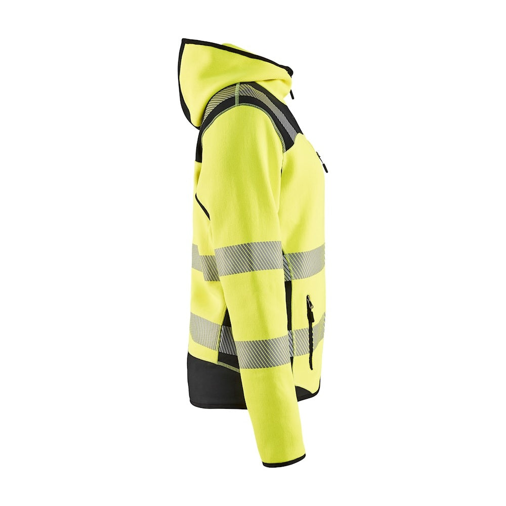 Blaklader Women's Hi-Vis Knitted Jacket 4967 #colour_hi-vis-yellow-black