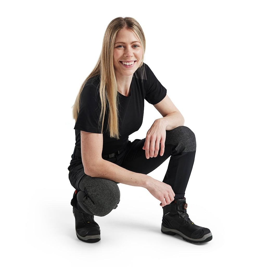Blaklader Ladies 4-Way Stretch Service Trousers 7122 #colour_black-dark-grey