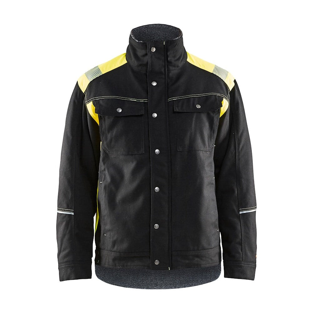 Blaklader Winter Jacket 4915 #colour_black-hi-vis-yellow