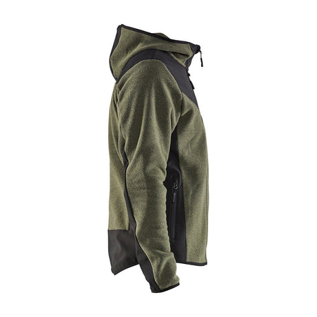 Blaklader Knitted Jacket with Softshell 5940 #colour_autumn-green-black
