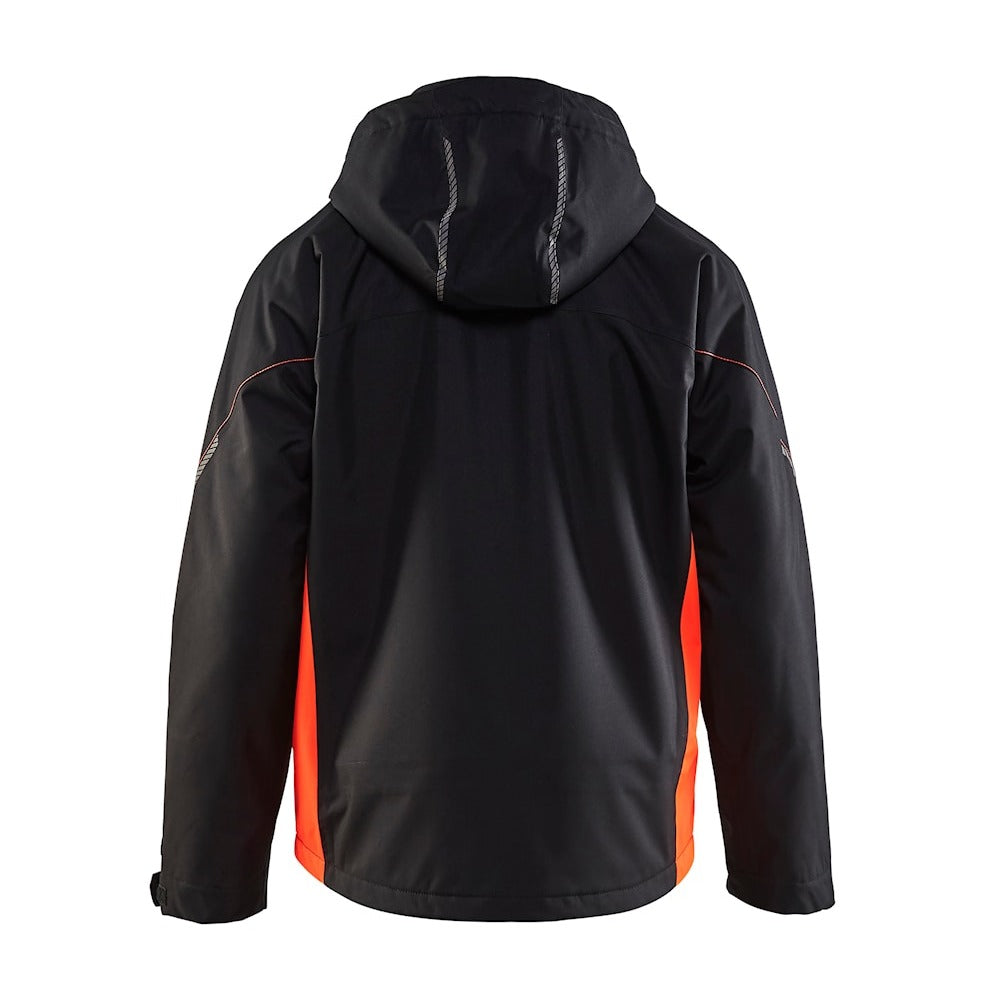 Blaklader Lightweight Lined Functional Jacket 4890 #colour_black-red-hi-vis