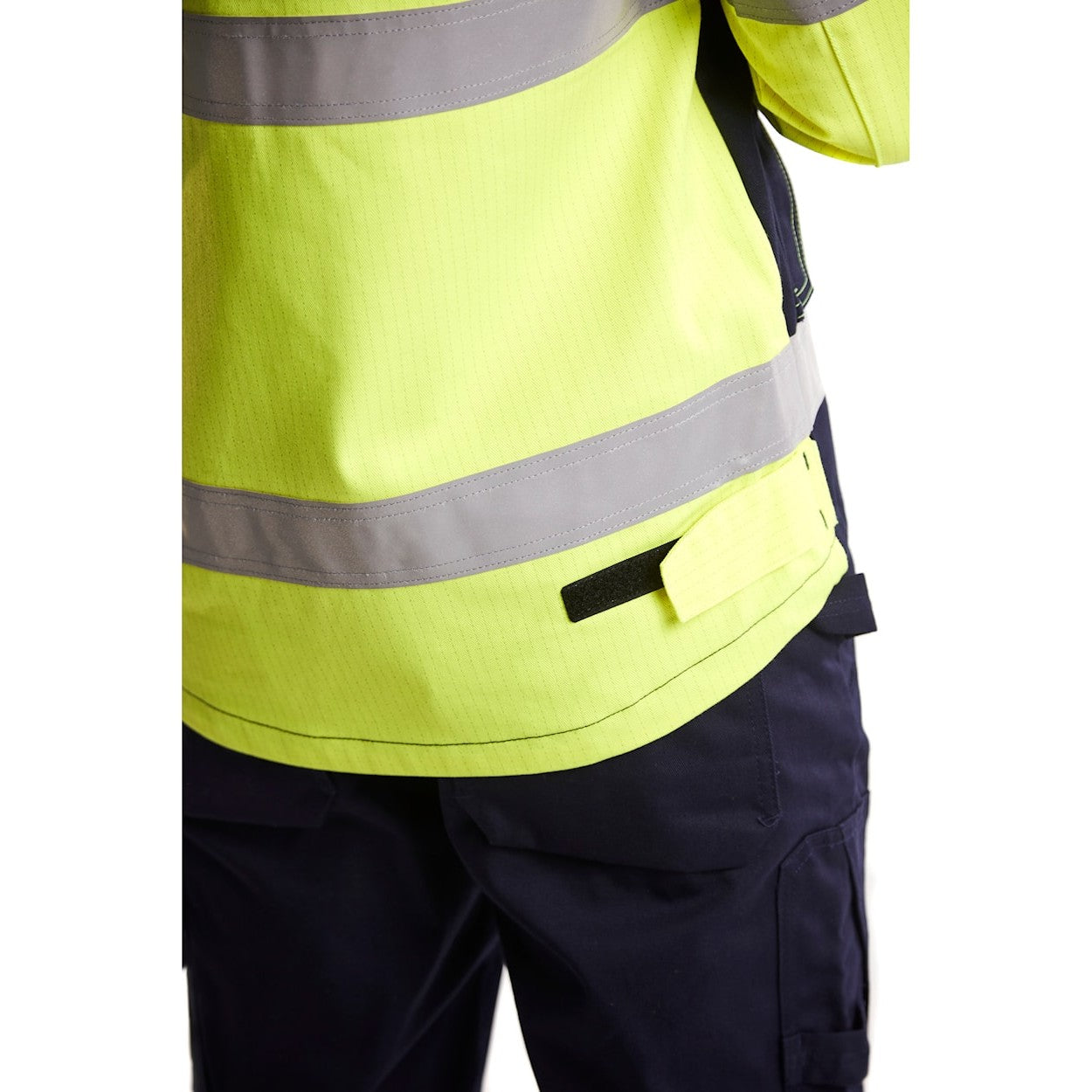Blaklader Multinorm Jacket 4087 #colour_hi-vis-yellow-navy-blue