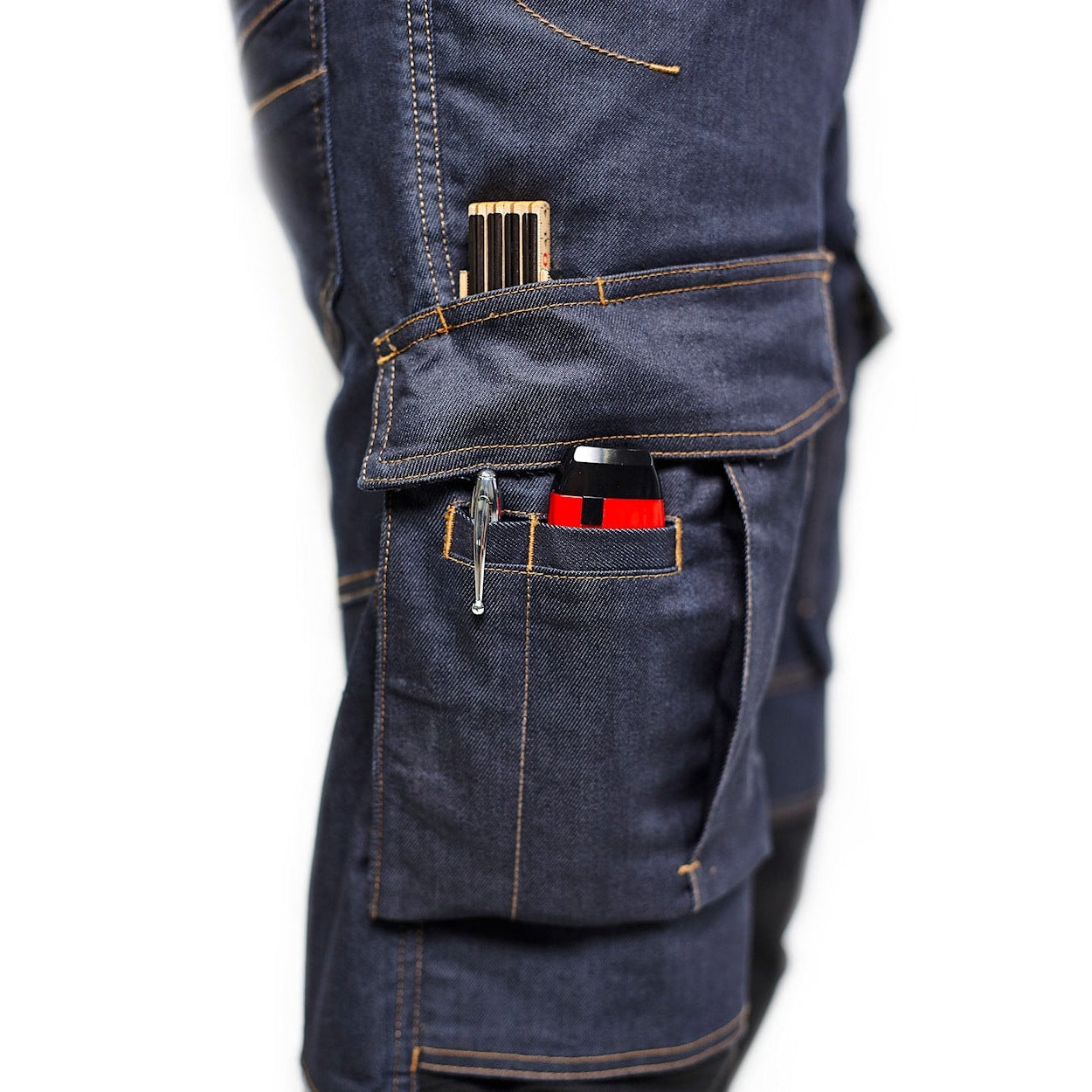 Blaklader Service Trousers Denim Stretch 1497 #colour_navy-blue-black