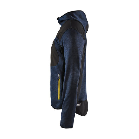 Blaklader Knitted Jacket 4930 #colour_dark-navy-yellow
