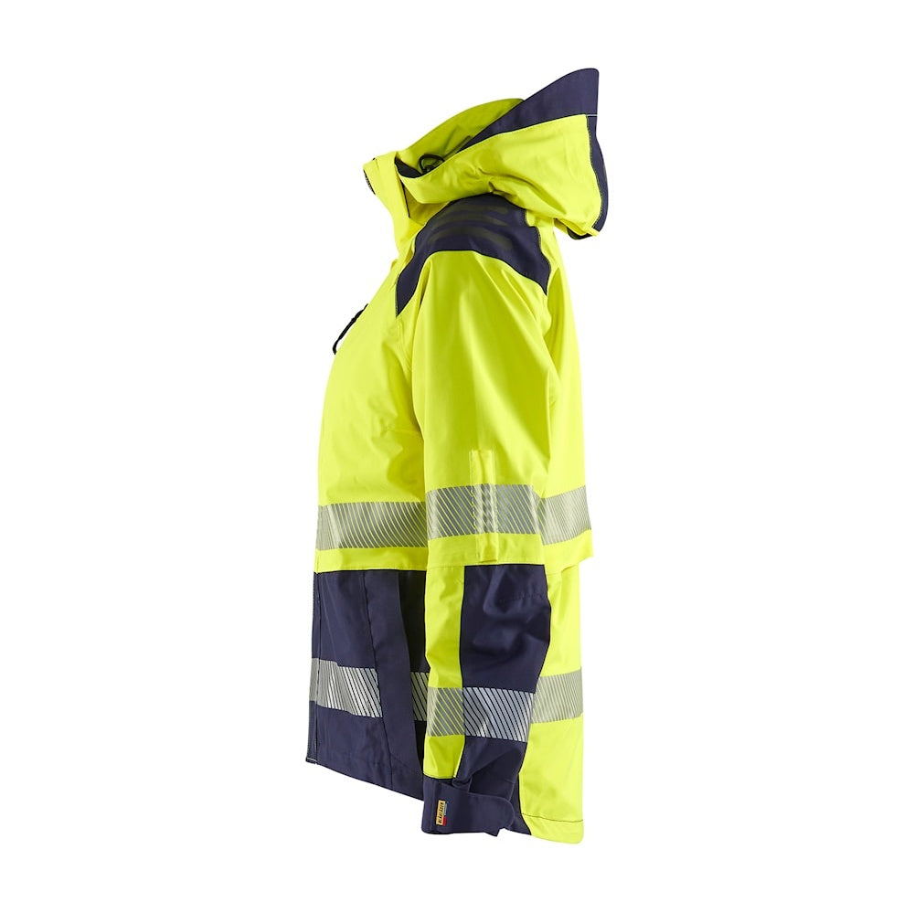 Blaklader Women's Shell Jacket Hi-Vis 4436 #colour_hi-vis-yellow-navy-blue