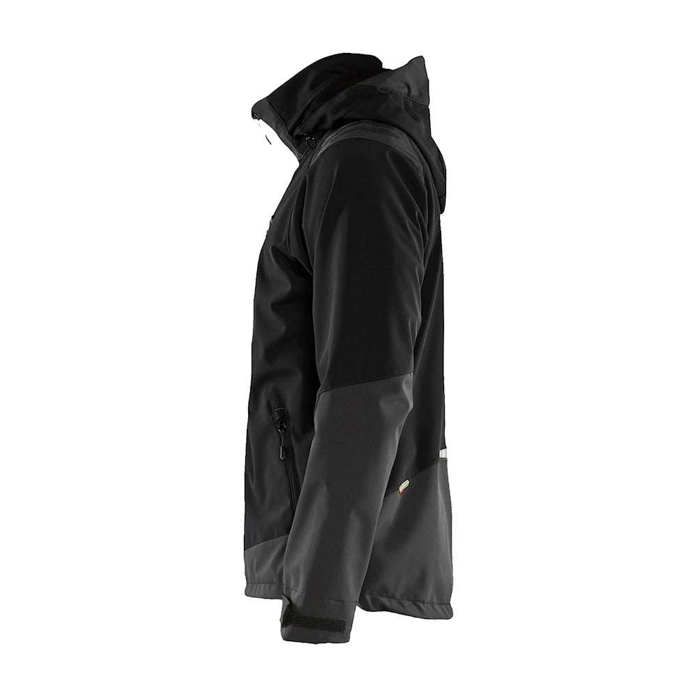 Blaklader Softshell Jacket 4749 #colour_black-hi-vis-yellow