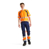 Blaklader Uv Hi-Vis T-Shirt 3397 #colour_orange-navy-blue