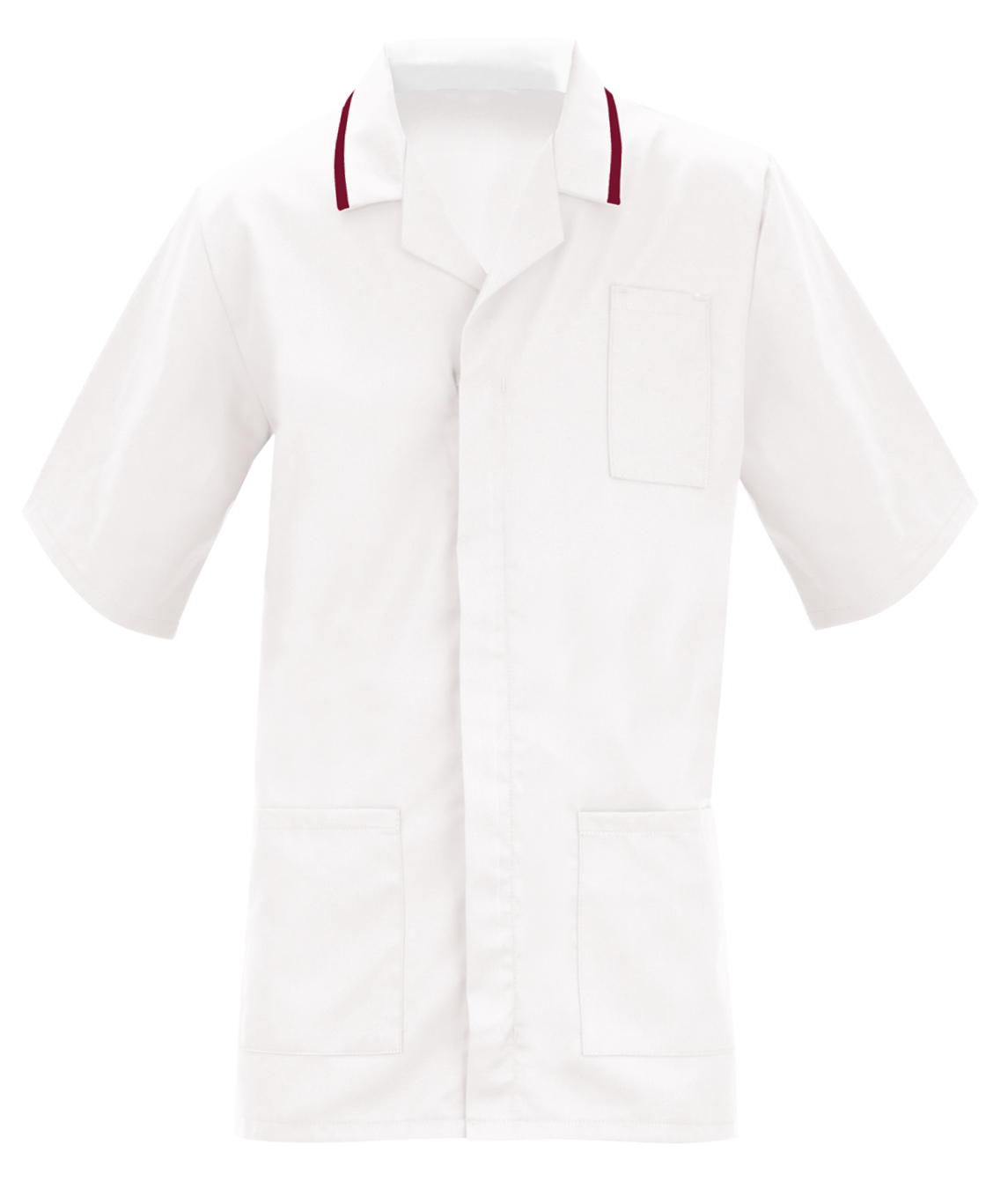 Orbit International Men'S Healthcare Tunic - White / Burgundy