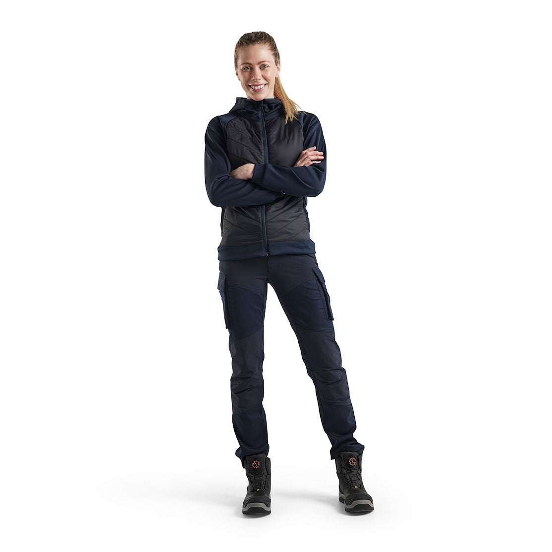 Blaklader Women's Hybrid Sweater 3464 #colour_dark-navy-black