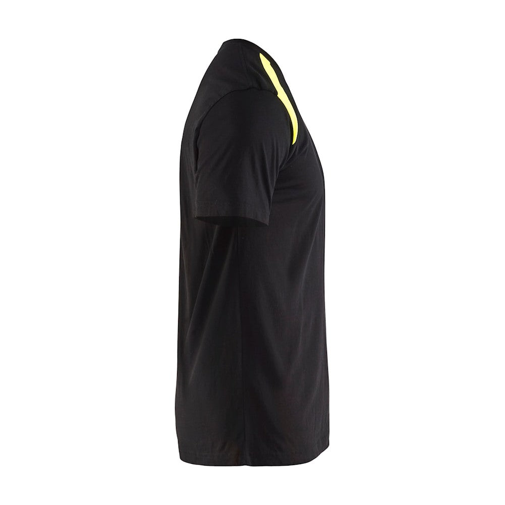 Blaklader T-Shirt 3379 #colour_black-hi-vis-yellow