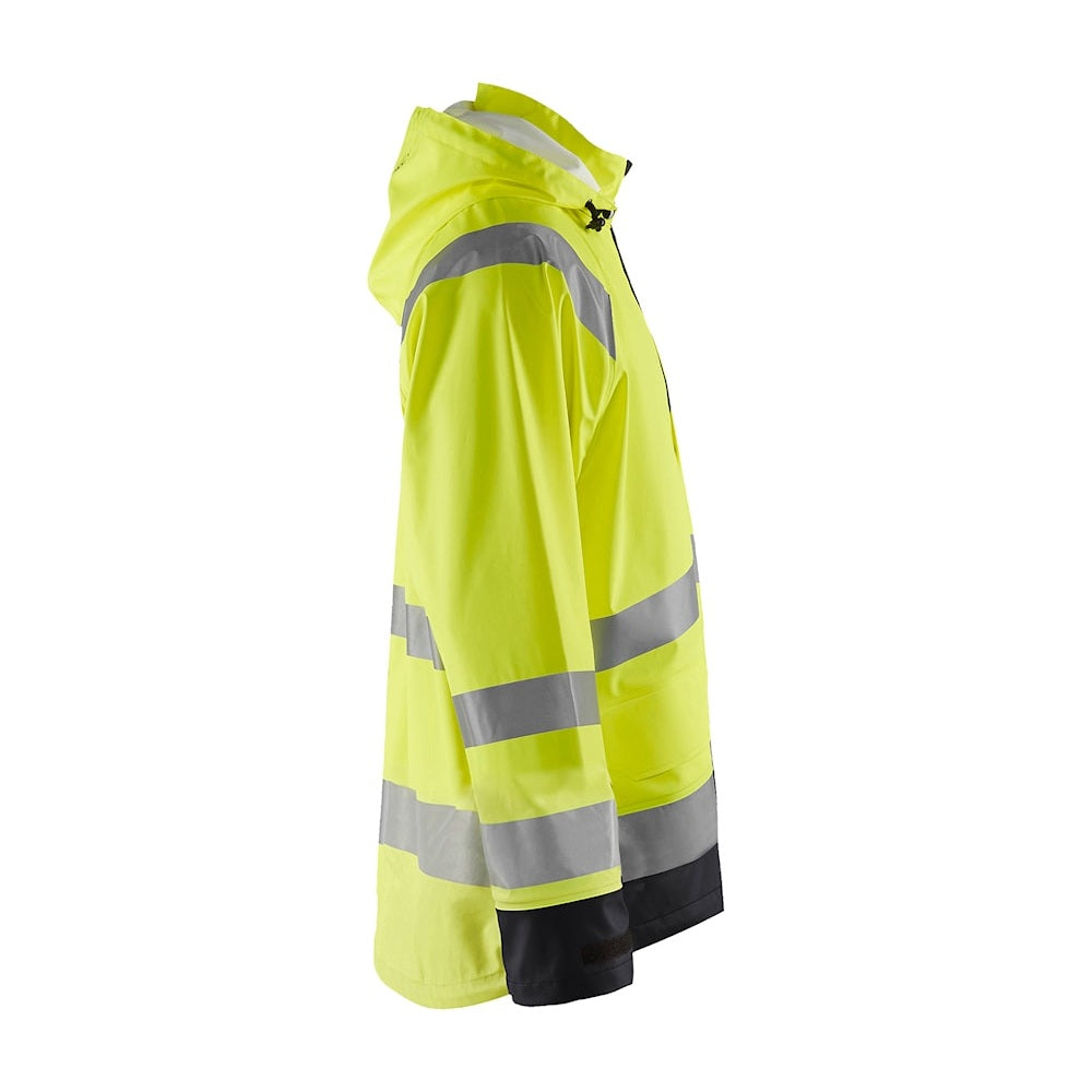Blaklader Rain Jacket Hi-Vis Level 1 4323 #colour_hi-vis-yellow-black