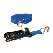 Silverline Rubber-Handled Ratchet Tie Down Strap J-Hook 4.5m x 30mm - Rated 400kg/Capacity 800kg