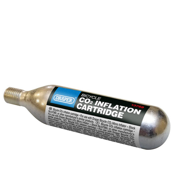 Draper Tools Bicycle Co2 Inflation Cartridge, 16G (Pack Of 5)