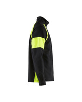 Blaklader Sweatshirt with Hi-Vis Panels 3550 #colour_black-hi-vis-yellow
