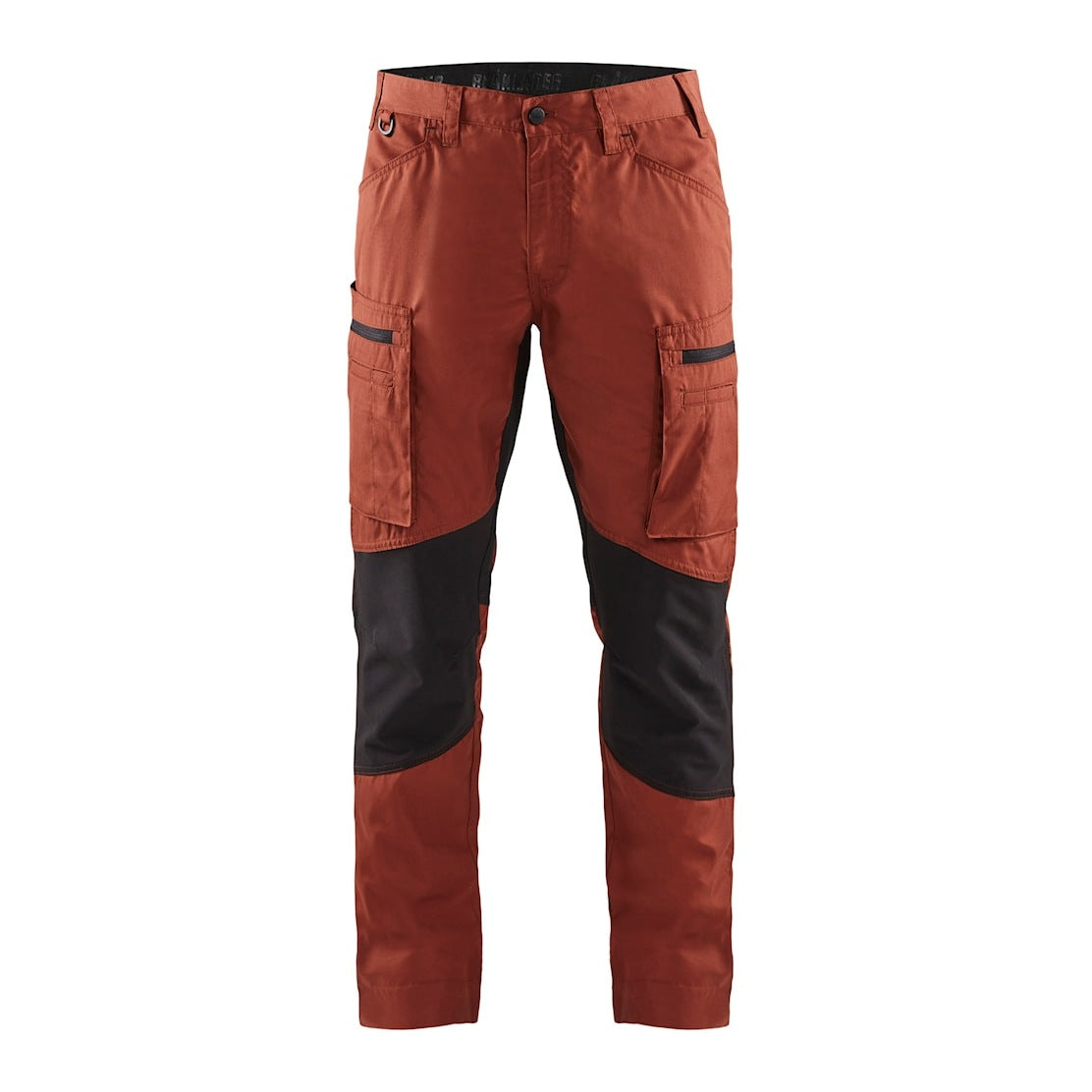 Blaklader Service Trousers with Stretch 14591845 #colour_burned-red-black