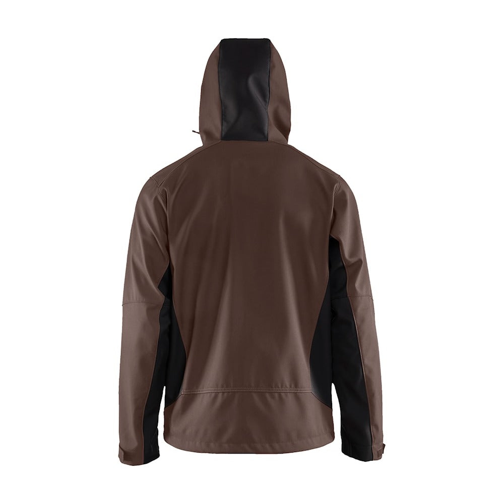 Blaklader Softshell Jacket with Hood 4753 #colour_brown-black