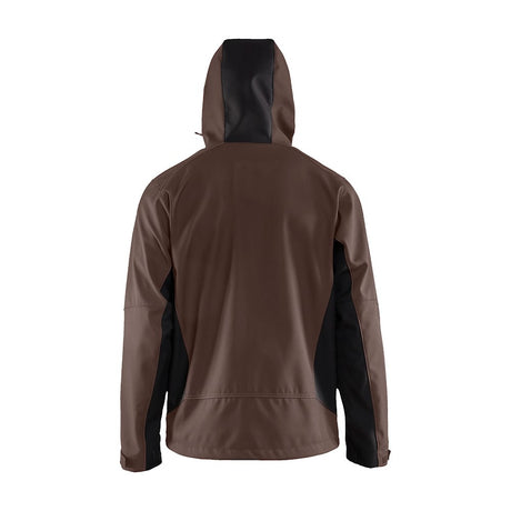 Blaklader Softshell Jacket with Hood 4753 #colour_brown-black