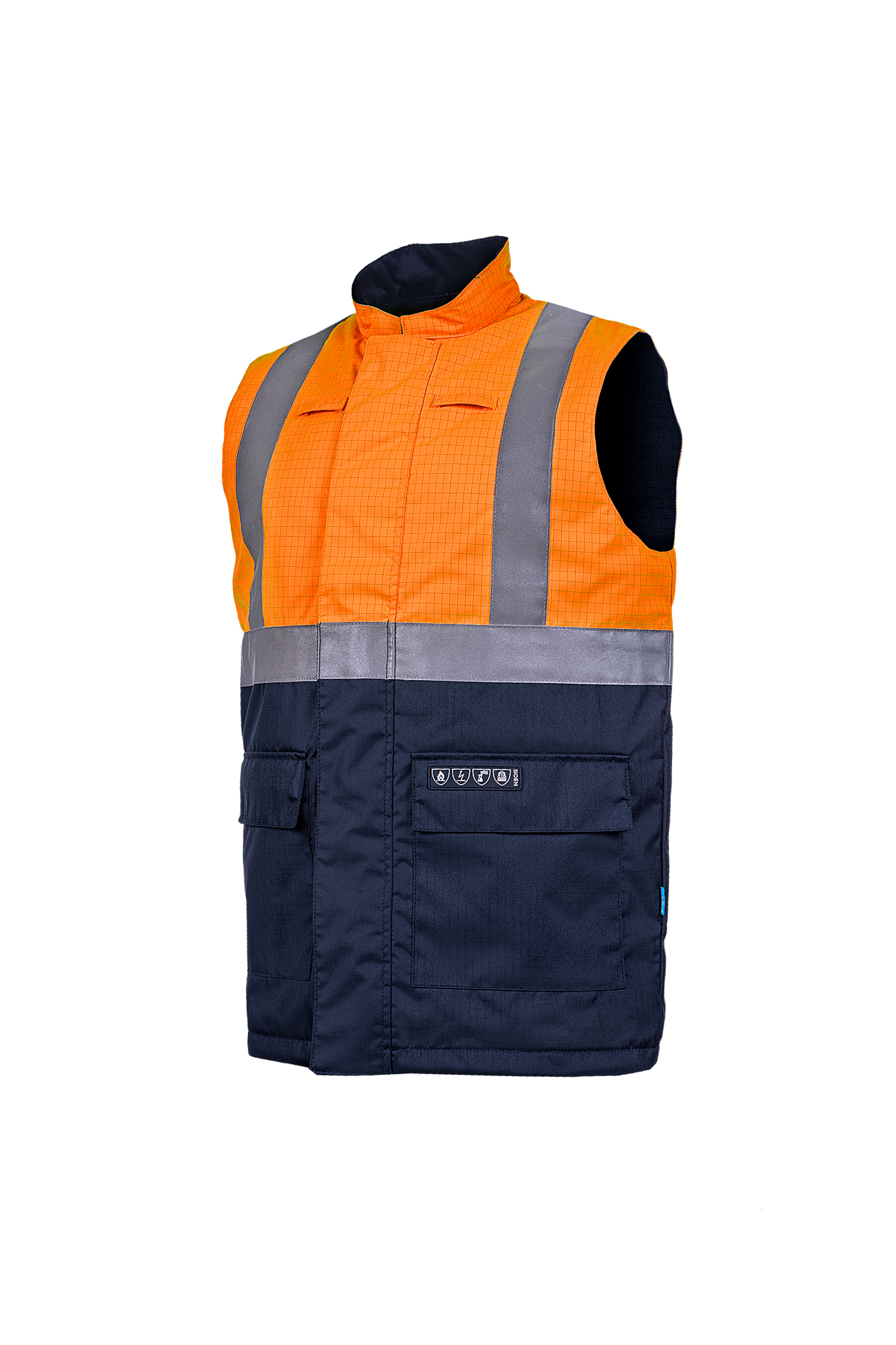 Sioen Bravone Flame Retardant Anti-Static Hi-Vis Body Warmer